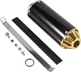 28mm Exhaust Muffler for CRF50 XR50 KLX SSR Thumpstar TTR YCF Lifan Apollo dbx18 50cc 70cc 90cc 110cc 125cc Chinese Pit Dirt Bike Parts (Yellow)