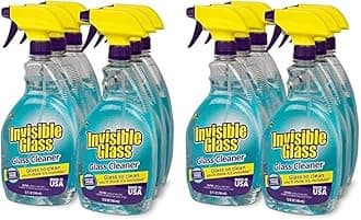 Invisible Glass 92194-6PK 32-Ounce Cleaner and Window Spray for Home and Auto for a Streak-Free Shine Film-Free Glass Cleaner and Safe for Tinted and Non-Tinted Windows and Windshield Film Remover
