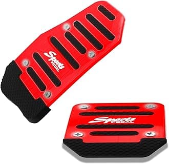 Pack-2 Non-Slip Car Pedal Pad Kit,Gas Pedal Covers,Car Brake Pedal Protectors,Universal Car Accessories for Car Safty (Red)