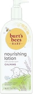 Burt's Bees Baby Nourishing Lotion with Lavender, Calming Baby Lotion, Pediatrician Tested, 99.0% Natural Origin, 12 Ounces
