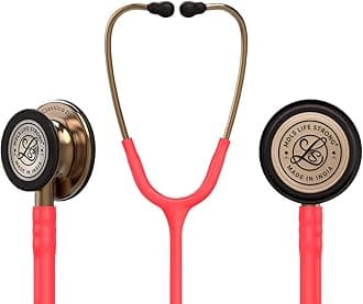 Classico lll Rose Gold Finished Dual Side Stethoscope For Doctors/Nurse Acoustic Stethoscope (Cherry PInk)