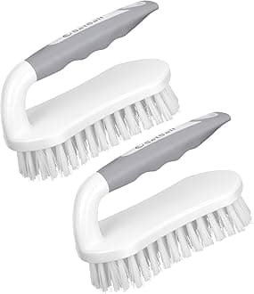 SetSail Scrub Brush, Heavy-Duty Scrub Brushes for Cleaning with Stiff Bristles Cleaning Brush for Shower, Bathroom, Carpet, Kitchen and Bathtub Scrubber - 2 Pack