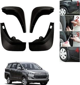 Auto Addict Car Mud Flaps Splash Guards (O.E Type Custom,4 pcs) for Toyota Innova Crysta