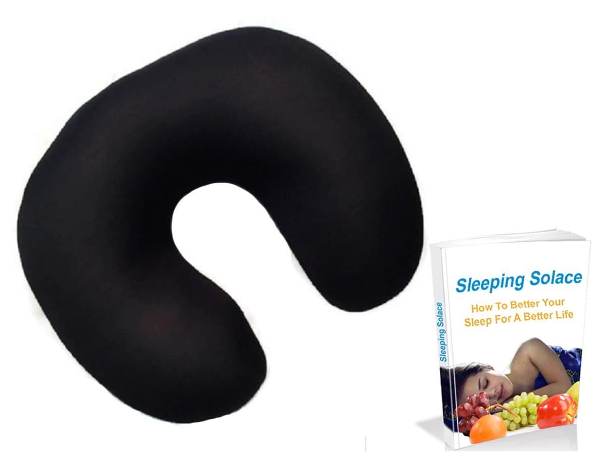 SERENDIPlicity Neck Rest Pillow Microbead Car Headrest Head Support Flight Accessories Pillows - Colors Vary for Airplane Travel