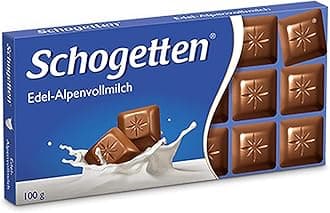 Schogetten Alpine Milk Chocolate Bar Candy Original German Chocolate 100g/3.52oz
