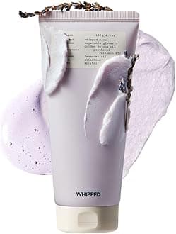 Whipped Korean Skincare Face Wash, Moisturizing Vegan Cream Facial Cleanser for Redness, Dry Skin with Niacinamide, Hyaluronic Acid, Ceramide, Jojoba & Lavender, Doubles as a Face Mask, 4.5 oz