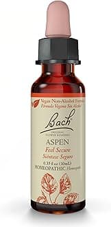 Bach Original Flower Remedies, Aspen (Non-Alcohol Formula) - Feel Secure - Natural Homeopathic Flower Essence for Emotional Balance - Vegan, Gluten Free, Sugar Free - 10mL Dropper