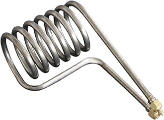 Titanium Cooling Coil Cooler Evaporator Heat Exchanger for 1HP SeaWater Aquarium Chiller Fish Tank Seafood Pond (1HP-6.5turns)