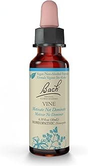 Bach Original Flower Remedies, Vine (Non-Alcohol Formula) - Motivate Not Dominate - Natural Homeopathic Flower Essence for Emotional Balance - Vegan, Gluten Free, Sugar Free - 10mL Dropper