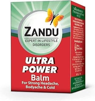 ZanduBalm Ultra Power - 8 ml. Ayurvedic remedy for strong Headache, Body Ache, Cold