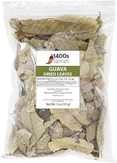 2oz Dried Guava Leaves, Hoja de Guayaba Seca by 1400s Spices