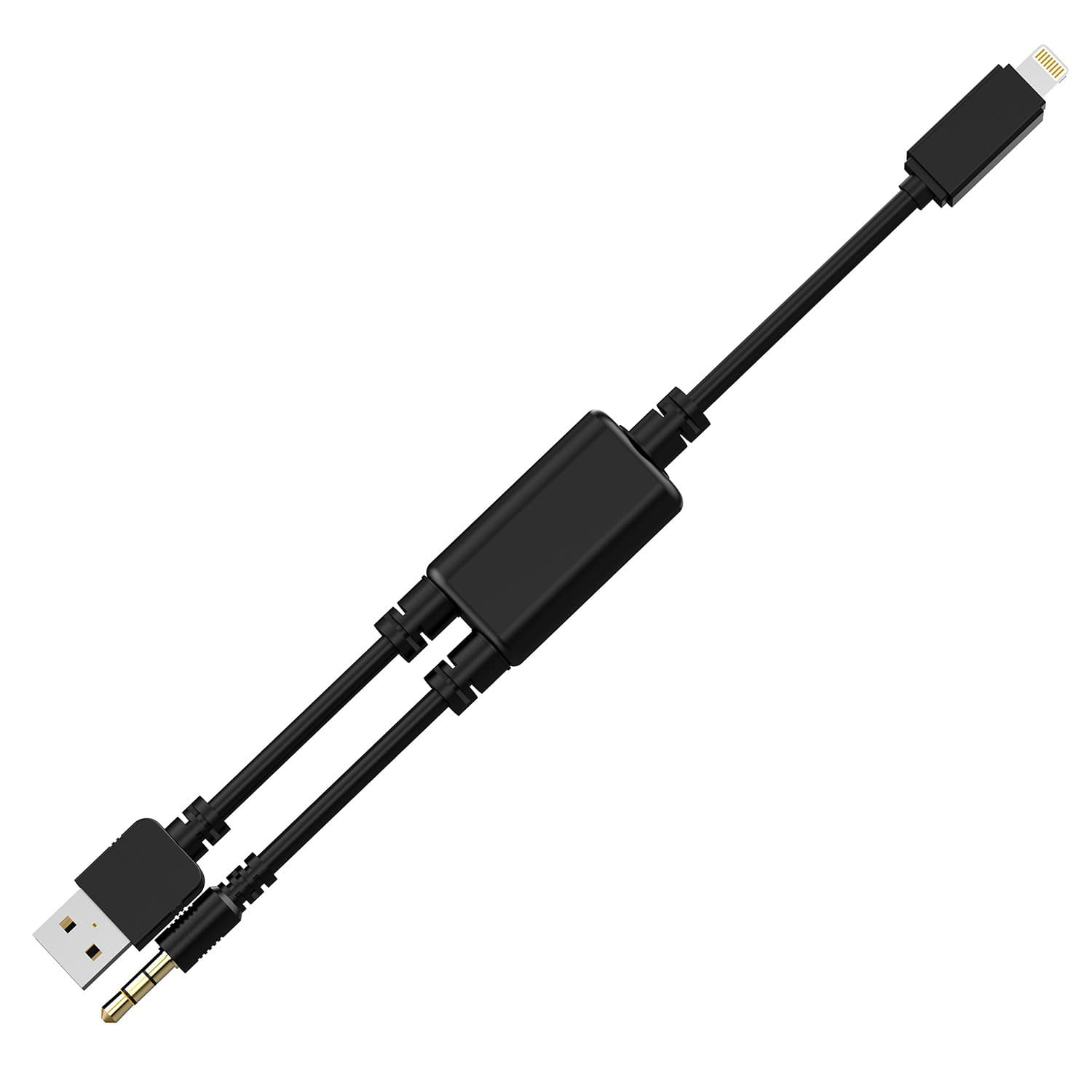 CHELINK Car AUX Adapter Y Cable USB Charging Cord 3.5MM AUX Connector Fit BMW for i7/ i7 Plus/ i8/ i5C/ i5S/ i6/ i6S