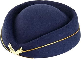 Stewardess Hat,Flight Attendant Hat, for Costume Cosplay Costume Accessories