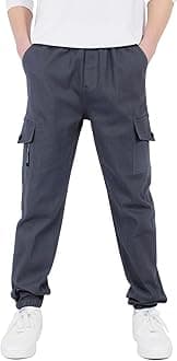 CAMLAKEEKids Boys Elasticated Waist Slim Fit Cargo Joggers