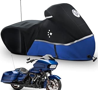 Motorcycle Cover Storage for Touring Models Harley Davidson Road King,Road Glide,Street Glide, Electra Glide,Heritage Classic,Low Rider-ST,Indian/Honda/BMW/Ducati/Suzuki/Kawasaki/KTM Blue