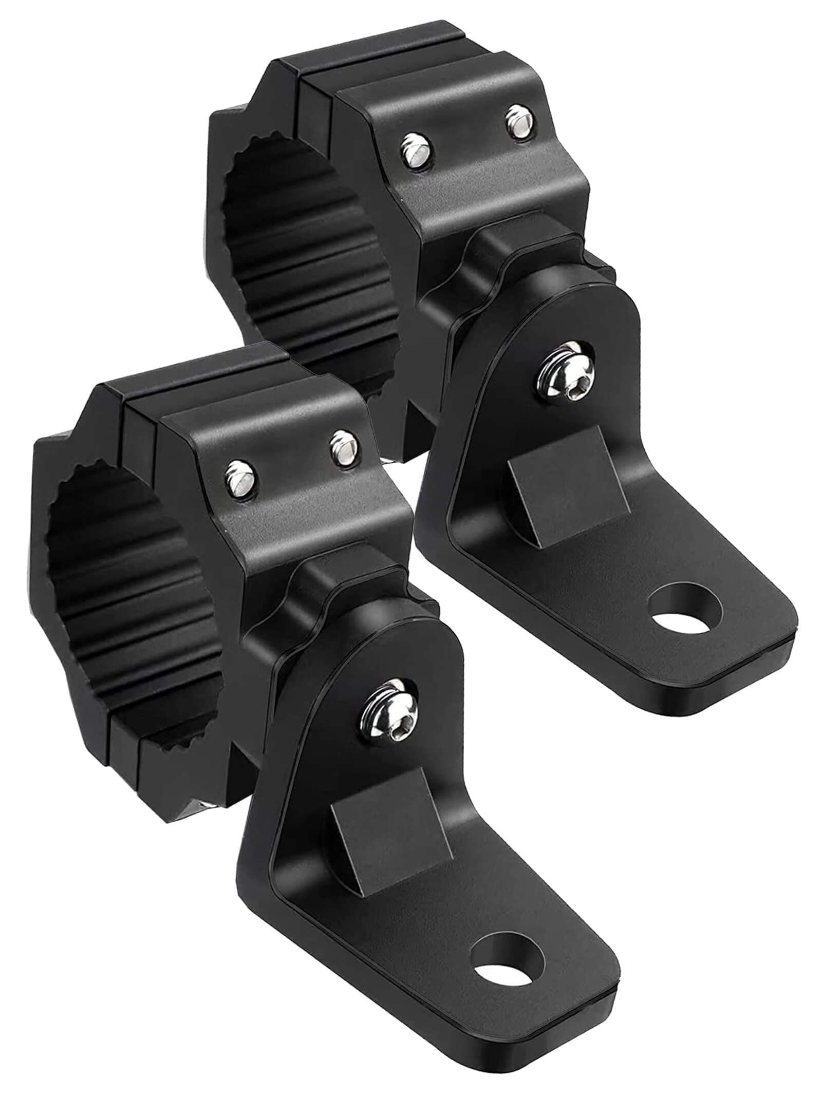 Utv Whip Mount, 2Pcs Antenna Mounts, Off-Road Flag Pole Bracket For Mounting And Light, Aluminium Alloy, 360° Rotating Hole Adjustable To All Sxs 1.75" 2" Roll Cage