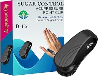 D-fix Pack of 1 Sugar Control LI4 Acupressure Point Clip | Headache, Migraine &Tension Relief | Light Weight