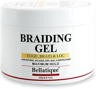 Professional Braiding Gel Maximum Hold Gel for All Hair Types (8.8 Oz) - No Flaking, No Whitening, Fast Drying, High Shine, Lasts Up to 48 Hrs