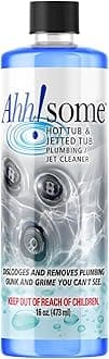 Ahh-Some Jetted Tub & Bathtub Cleaner, Powerful Spa Bath Cleaning Solution for Jacuzzis & Whirlpools,16 oz (8 Treatments), Professional Grade Septic Safe Solution for Bathtubs, Made in USA