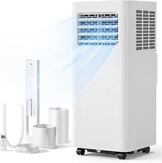 Feelfunn 10000 BTU Portable Air Conditioner, 3-in-1 Cools 450 Sq.Ft, Quiet AC with Fan & Dehumidifier, LED Display, Remote, 24H Timer, Window Kit, for Bedroom/Office/Dorms