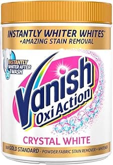 Vanish Gold Oxi Action Stain Remover and Whitening Booster Powder For Whites 1 kg, Removes Tough Stains Even at 20°C, Restores Whiteness of Greyed Fabrics (Packaging May Vary)