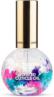 Blossom Cuticle Oil for Nails, Hydrating, Moisturizing, Scented Nail Oil Cuticle Care, Infused with Real Flowers, Made in USA, 0.5oz, Lavender