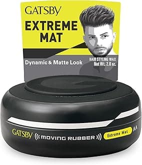 Japan's No. 1 Moving Rubber - Extreme Mat, 80gm | Strong Holding Power | Matte Finish | Non-Sticky | Non-Shine | Anytime Re-Styleable | Hair Styling Wax for Men