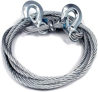 Car Auto Full Steel Towing Tow Cable Rope Heavy Duty Ton 4 Mtr
