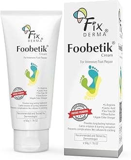 Fixderma Foobetik Cream, Foot cream, Foot Care For Diabetic, For Dry & Cracked Feet, Moisturizes & Soothes Feet, Heel Repair, For Calloused, or Chapped Skin, Paraben Free - 50g