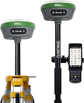 SMA26 GNSS IMU RTK GPS Surveying Equipment Rover Base Handheld Collector with Survey Software, NOAA Certificated, 1408 Channels, 1cm Accuracy, Kilometer Wireless Distance(exclude tripod&pole)