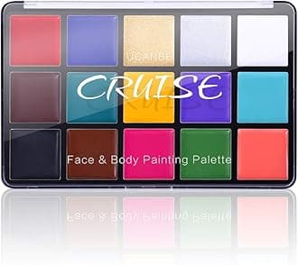 Face Paint Grease Paint 15-Color Doran - Makeup Palette Professional Children's Body Paint Suitable for Sensitive Skin Perfect for Halloween, Cosplay, Party Makeup