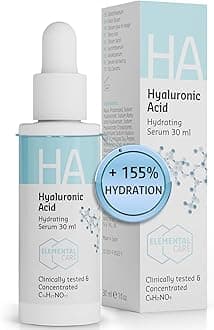 Elemental Care Hyaluronic Acid Serum 30ml for Face – Hydrating Anti-Wrinkle Face Serum – Moisturiser for Smooth, Rejuvenated Skin – Suitable for Day and Night Use