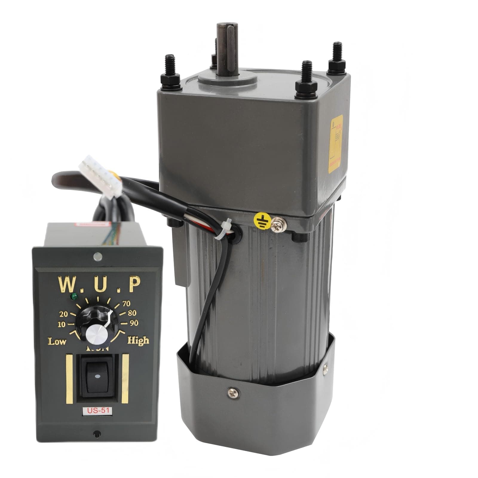 Gear Reducer Motor with Speed Controller AC 110V 15W 10K Adjustable Variable Speed Gear Reduction Electric Motor High Torque Single-Phase Electric Gear Motor