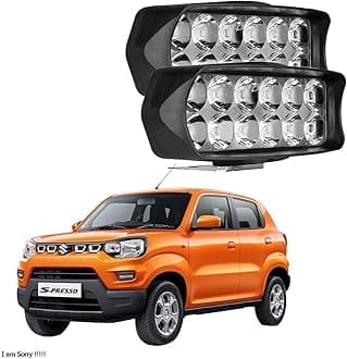 Vagary 12 LED White Fog Lights For Cars High Power, Heavy clamp and Strong ABS Plastic for Maruti Suzuki Spresso