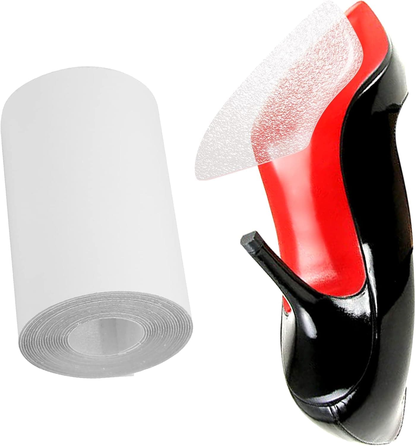 16 Pack Sole Protector for High Heel Shoes Red Bottom Sole Sticker Crystal Clear Sole Guard Protectors Anti Slip 16 Sheets for 8 Pairs of Shoes Wear Resistant, 8 Pairs(79 Inch)