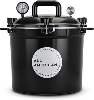 All American 1930 21.5qt Pressure Cooker/Canner (The 921), Onyx Black - Exclusive Metal-to-Metal Sealing System - Suitable for Gas, Electric, or Flat Top Stoves - Made in the USA