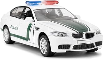 BDTCTK1/36 Scale BMW M5 Police Car Model, Zinc Alloy Die-Cast Pull Back Vehicles Kid Toys for Boy Girl Gift