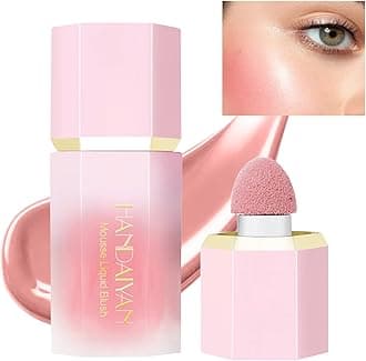 Liquid Blush Face Blusher Rouge Natural Smooth Blusher Pigment Long Lasting Creamy Soft Cheek Multi-purpose Stick Makeup With Cushion Cosmetics Liquid Facial Blush(Mystery)