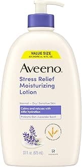 Stress Relief Moisturizing Body Lotion with Lavender, Natural Oatmeal and Chamomile & Ylang-Ylang Essential Oils to Calm & Relax, 33 fl. oz