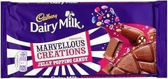 Cadbury Dairy Milk Chocolate Marvellous Creations Jelly Popping Candy Shells (180 Grams)