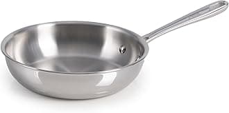 T-fal Pro Tri-Ply Stainless Steel Fry Pan 8 Inch, Induction Compatible, Oven Safe 500F, Fast & Even Heat, Professional Quality & Durability, Frying Pan, Skillet, Cookware, Dishwasher Safe, Silver