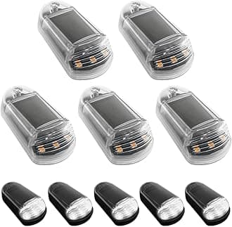 Solar Powered Cab Lights, New No Drill Solar Powered Cab Lights for Truck, IP68 Waterproof Wireless Cab Marker Roof Lights, LED Lights Vibration Sensor Roof Lights App Control (White Light, White)