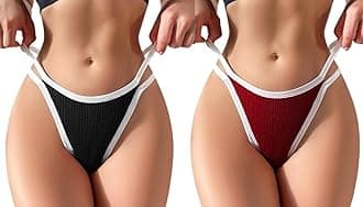 Women's Seamless Thong Underwear Multi-Colour Set High Waist Cotton Panties Full Coverage Soft Briefs with Comfortable Reusable Leakproof