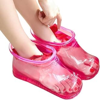 HEALLILY Foot Bath Shoes Portable Foot Soaking Boots with Non-Slip Sole Large Capacity Spa Bucket for Home Use Relaxation and Care 10.35X4.72X4.33In