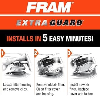FRAM Extra Guard CA6900 Replacement Engine Air Filter for Select Infiniti and Nissan Models, Provides Up to 12 Months or 12,000 Miles Filter Protection, White