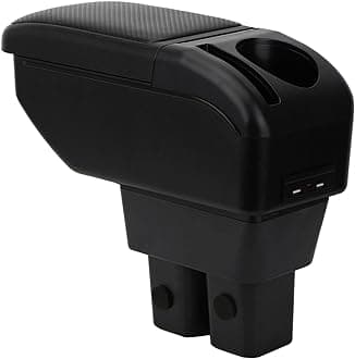 Armrest Compatible with Suzuki Jimny JB64W JB74W 2018-2024 Center Console Organizer Box Double Layer Style Usable for Elbow Support （Carbon Fiber Style）