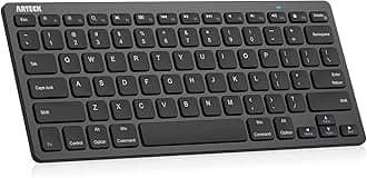 Arteck Ultra-Slim Bluetooth Keyboard Compatible with 2018 iPad Pro 11/12.9, New iPad 9.7 Inch, iPad Air, iPad Mini, iPhone and Other Bluetooth Enabled Devices Including iOS, Android, Windows, Black