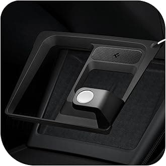 Spigen Tesla 3 in 1 Charger Holder for Tesla Model 3 Highland (2024) USB Hub Charging Cable Holder Center Console Organizer TO272H ACP07501 (Black)