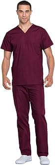 Cherokee womens Unisex Scrub Top and Scrub Pant Set Medical Scrubs Set