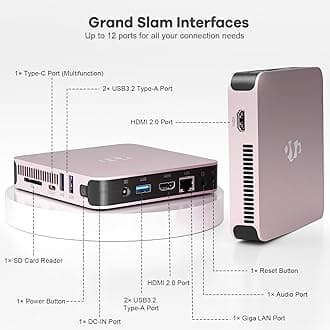 Mini PC Desktop, Desktop PC Pentium 12th Gen N100 (Up to 3.4GHz), 16GB RAM 512GB SSD, NUC, 4K Triple Display, USB3.2 Type-C WiFi6 BT5.2, VESA, Compact and Light for Home Education
